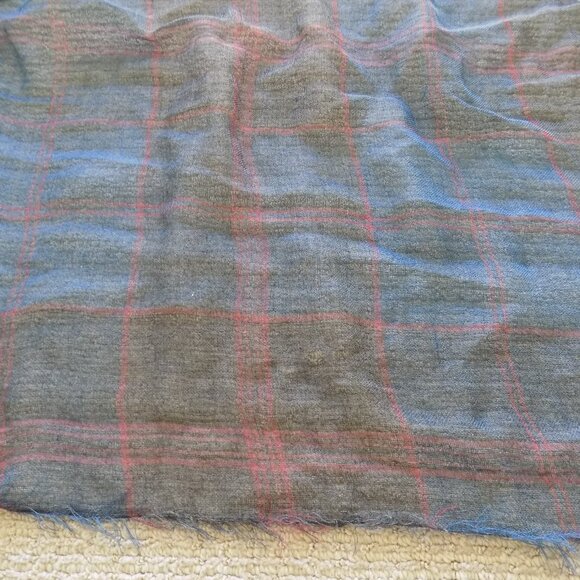 h&m thin light plaid womens scarf - Picture 3 of 4